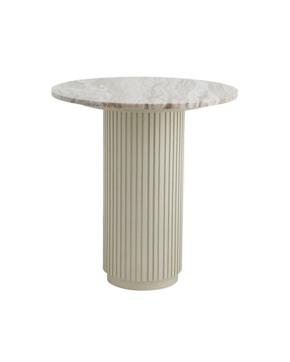 ERIE IVORY round cafe table, marble top, Ø 70