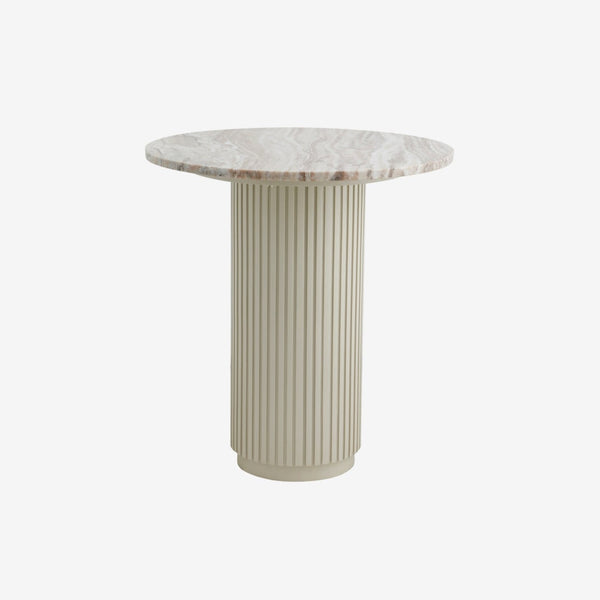 ERIE IVORY round cafe table, marble top, Ø 70