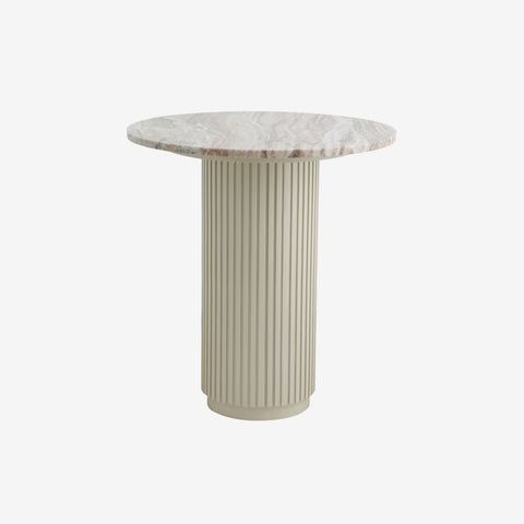 ERIE IVORY round cafe table, marble top, Ø 70