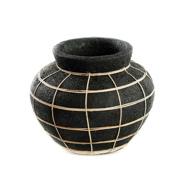 The Belly Vase - Black Natural - M