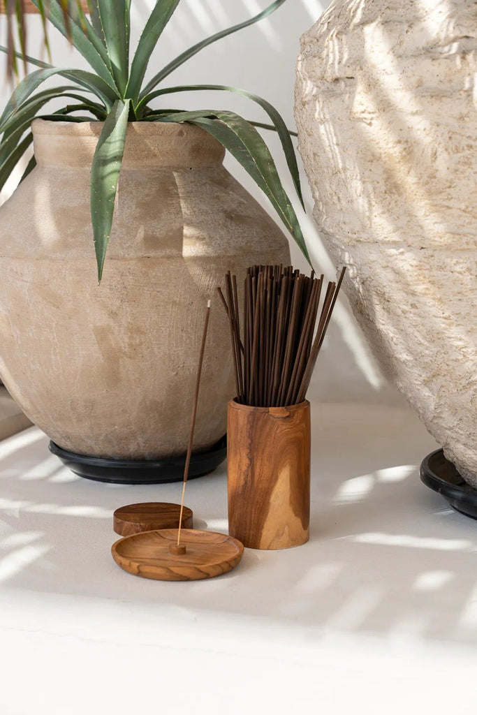 The Incense Holder - Natural,Teak, Ø 15 cm