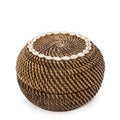 Colonial Peek-a-Boo Basket - Natural Brown - Ø 27 cm, H 18 cm