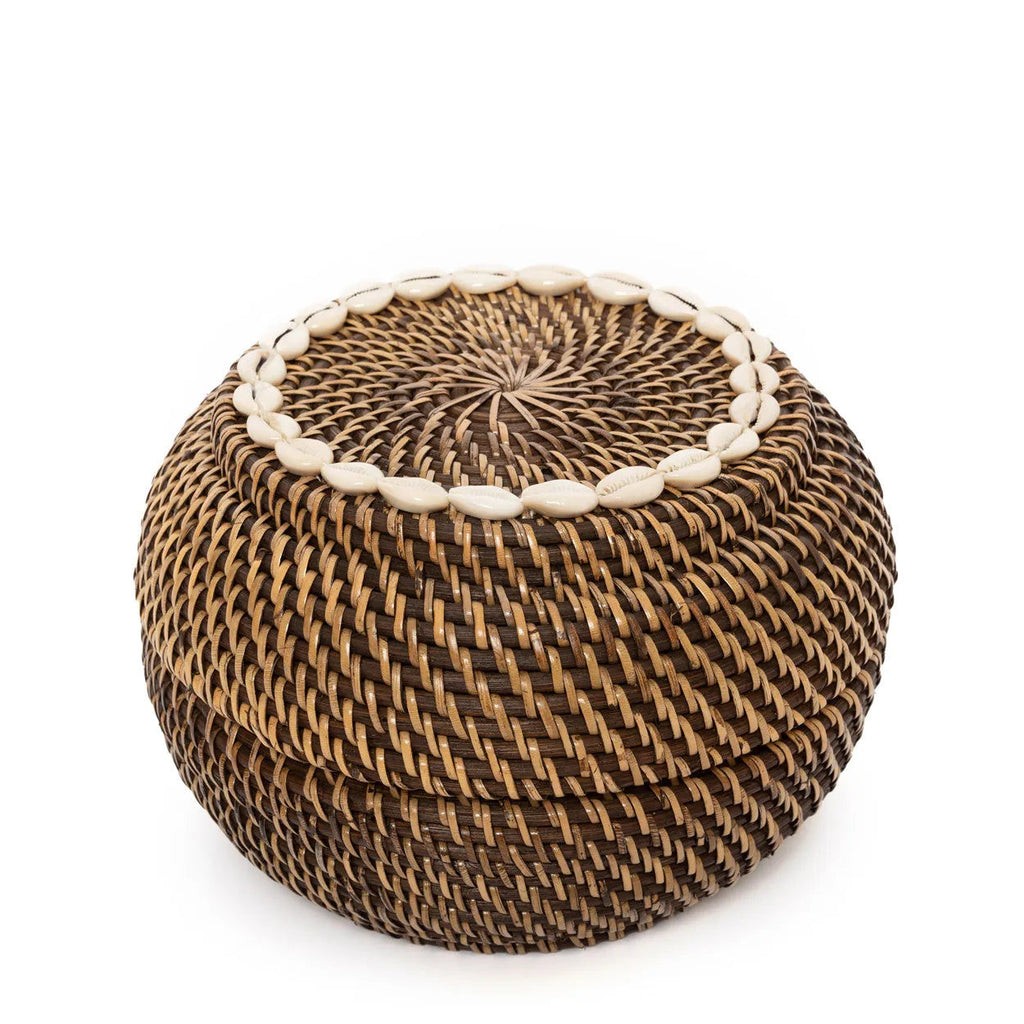 The Colonial Peek-a-Boo Basket - Natural Brown - Ø 27 cm, H 18 cm