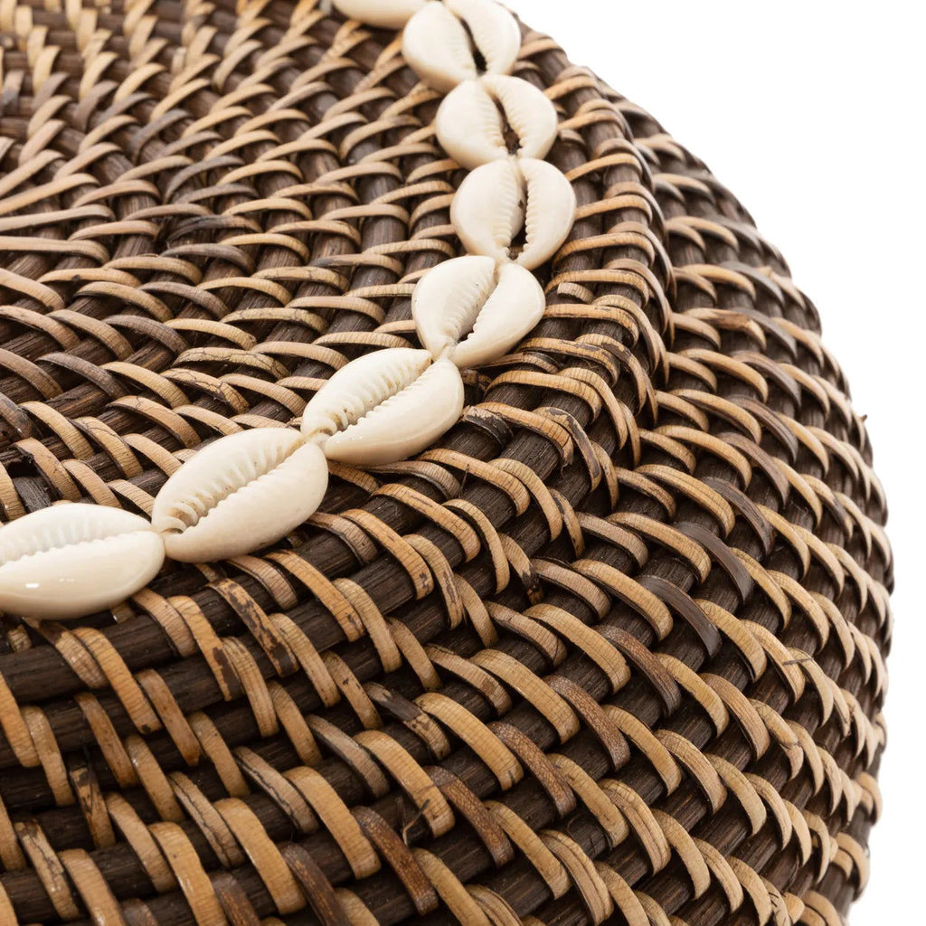 The Colonial Peek-a-Boo Basket - Natural Brown - Ø 27 cm, H 18 cm