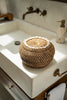 The Colonial Peek-a-Boo Basket - Natural Brown - Ø 27 cm, H 18 cm