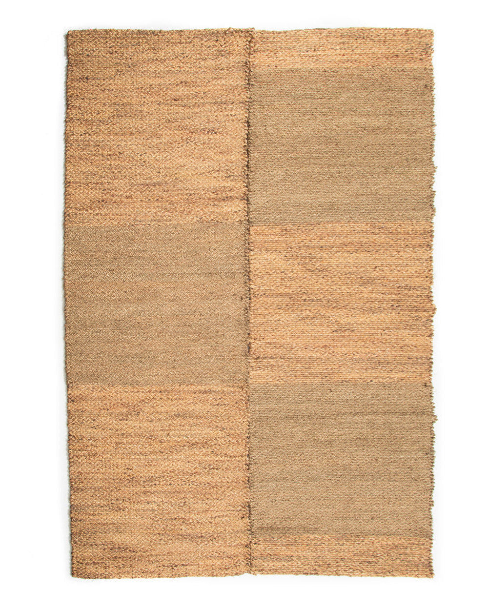 A natural beige carpet with a textured weave made from seagrass.