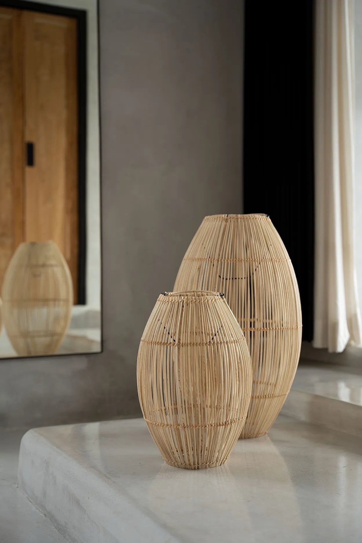 The Zuri Pendant - Natural - Ø 35, H 59 cm