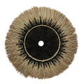 Raffia Macramé Wall Deco - Black Natural, Ø 60 cm