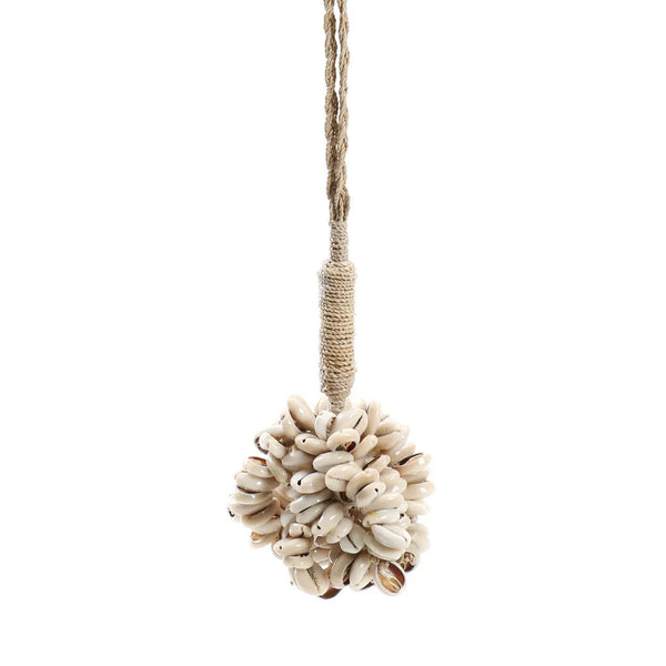 The Door Shell Cowrie Tassel - Natural, H 60 cm