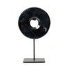 The Marble Disc on Stand - Black - Ø 20 cm