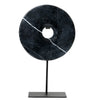 The Marble Disc on Stand - Black - Ø 25 cm