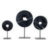 The Marble Disc on Stand - Black - Ø 25 cm