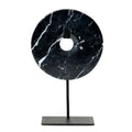 The Marble Disc on Stand - Black - Ø 25 cm