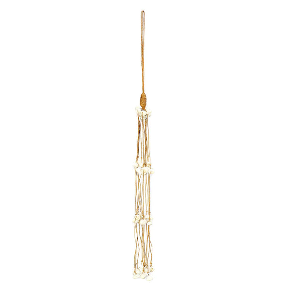 The Long Shell Tassel - White, H 75 cm