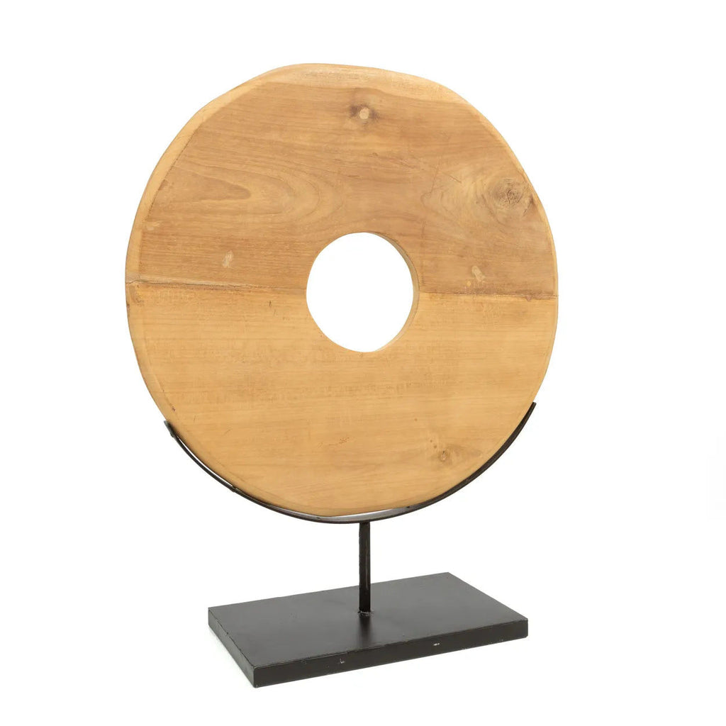 The Teak Disc on Stand - Ø 48 cm