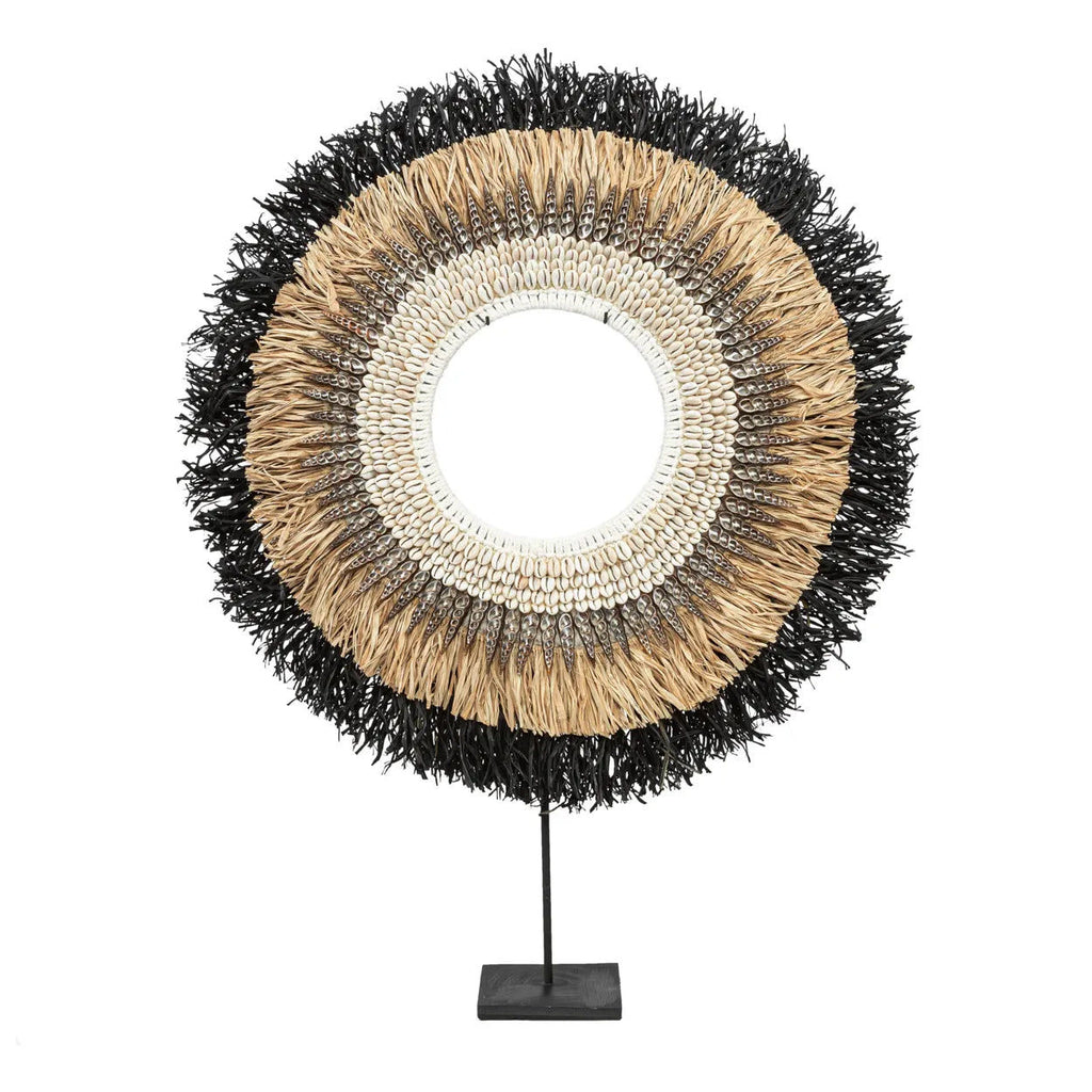 The Mojo Raffia On Stand - Natural Black - Ø 60 cm