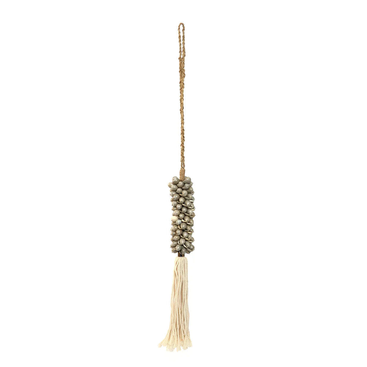 The Shell & Cotton Tassel - Grey, H 80 cm