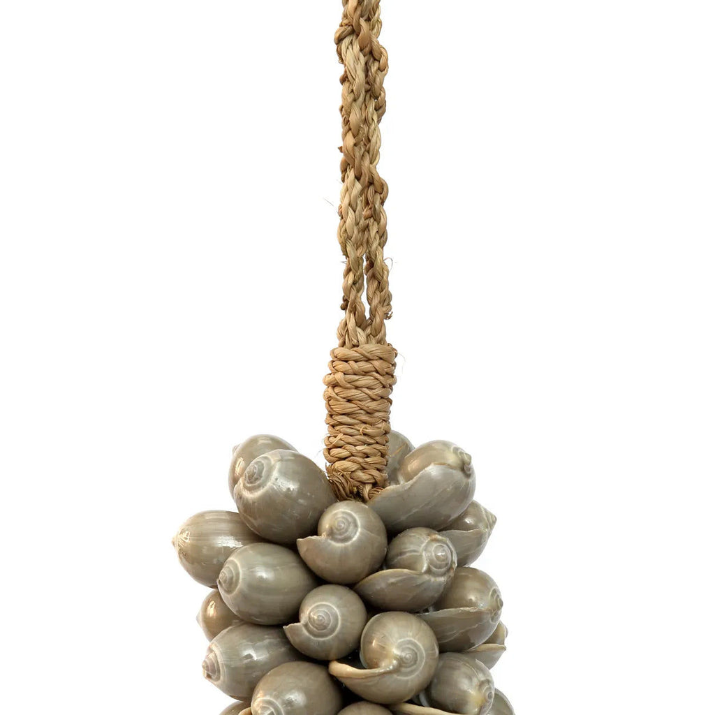The Shell & Cotton Tassel - Grey, H 80 cm