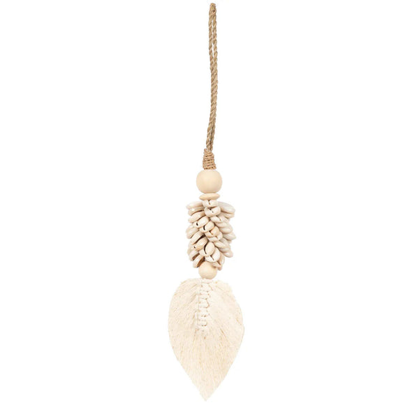 The Leaf & Shell Tassel - Natural, H 35 cm