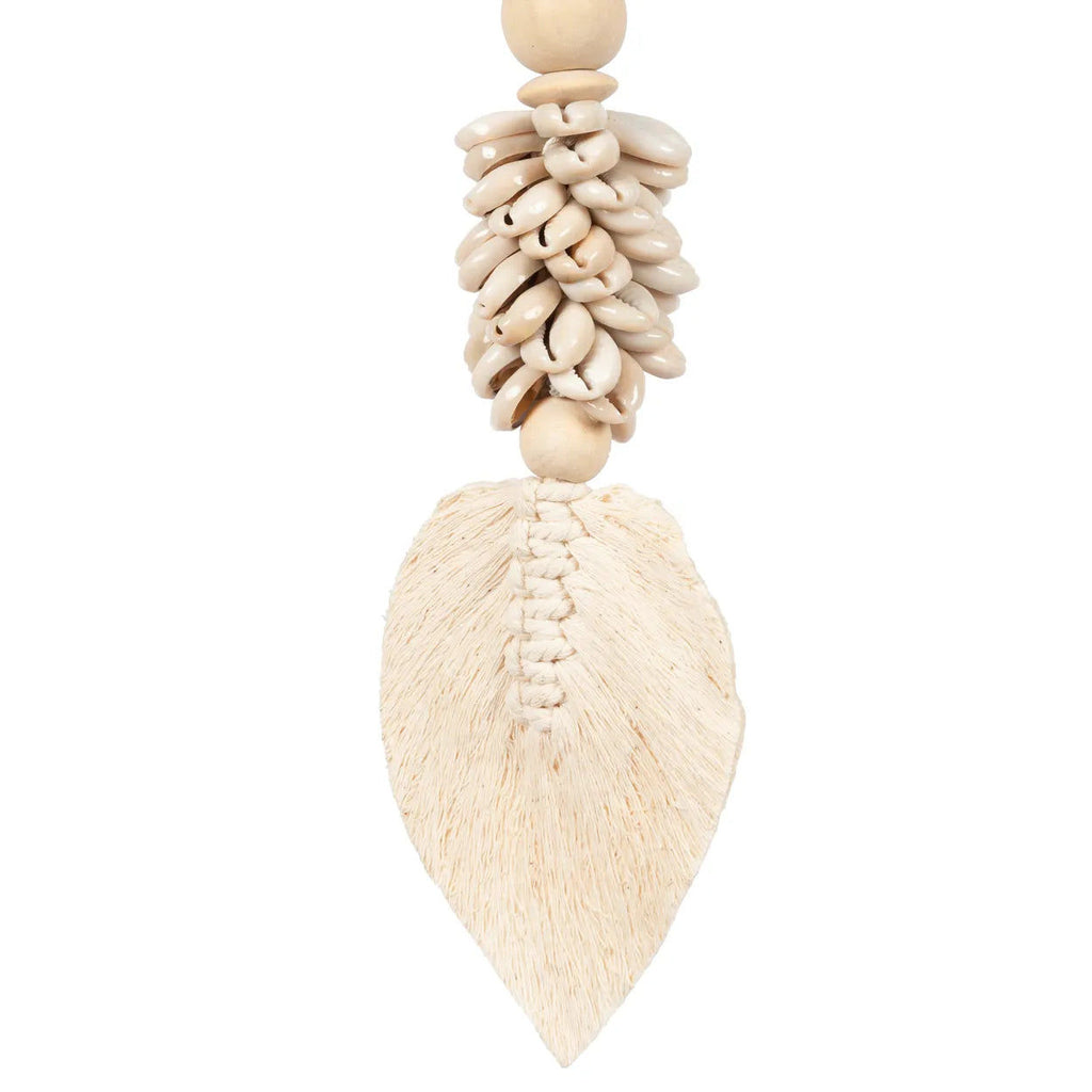 The Leaf & Shell Tassel - Natural, H 35 cm