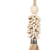 The Cowrie and Raffia Tassel - Natural, H 40 cm