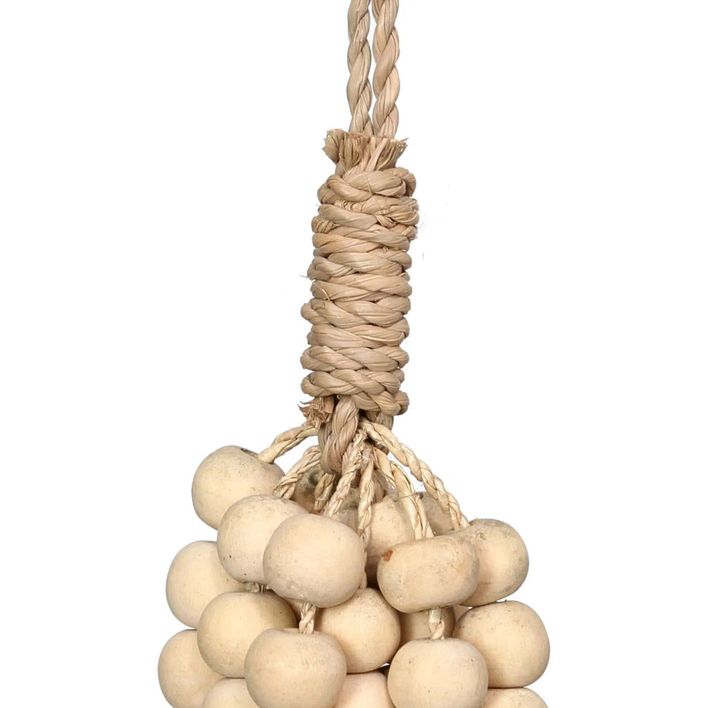The Wooden Beads Tassel - Natural, H 60 cm