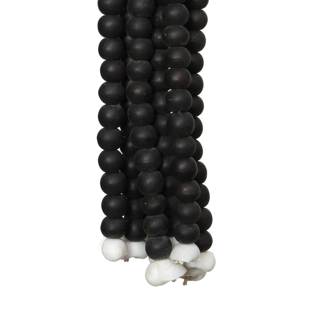 The Wooden Beads Tassel - Black, H 60 cm