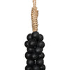 The Wooden Beads with Cotton Tassel - Black, H 80 cm