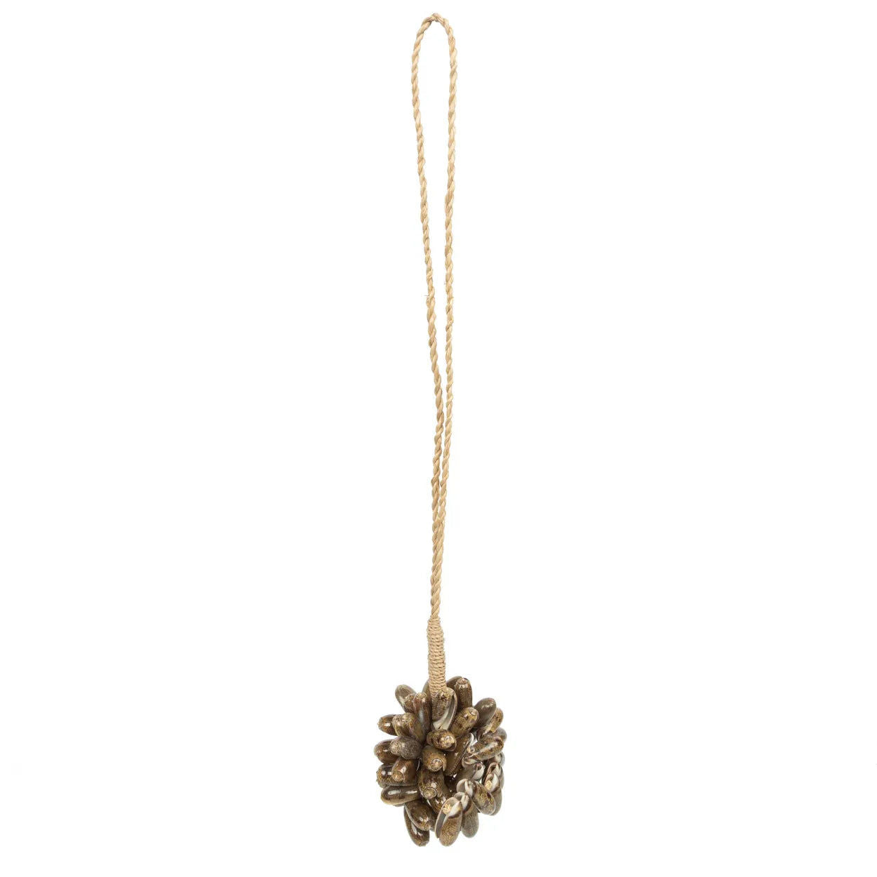 The Brown Cowrie Shell Tassel, H 50 cm