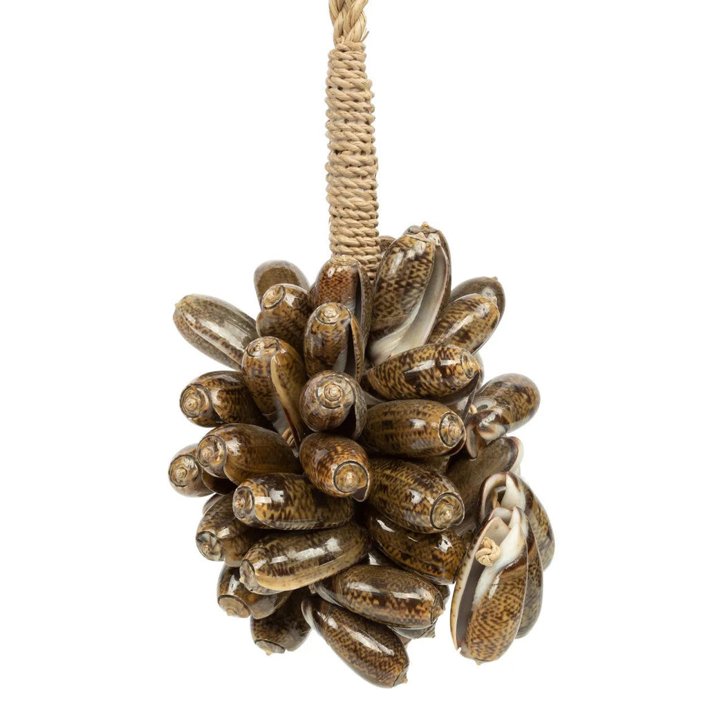 The Brown Cowrie Shell Tassel, H 50 cm