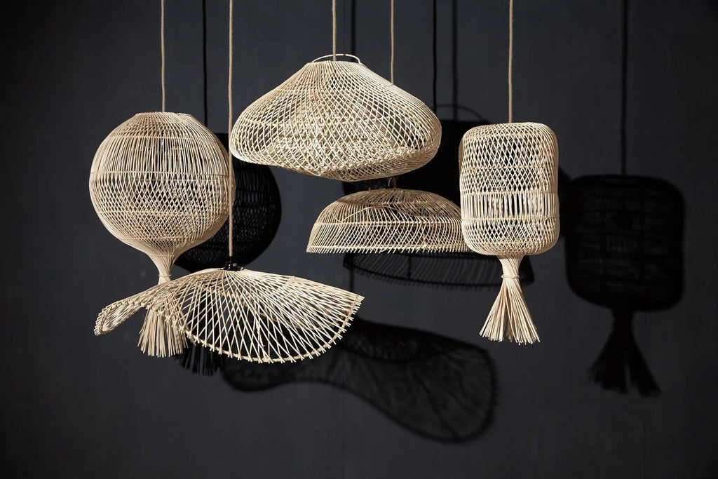The Wonton Floor Lamp - Pendant - Natural- Ø 50, H 80 cm