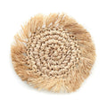 The Fringe Raffia Coaster - Natural