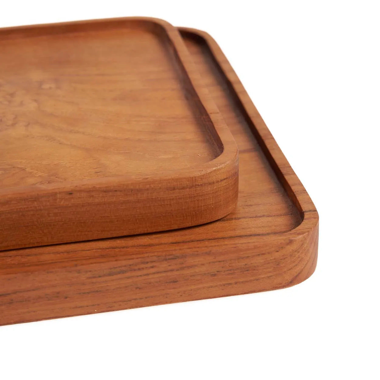 The Teak Square Plate - Natural - S, 15 x 15 cm