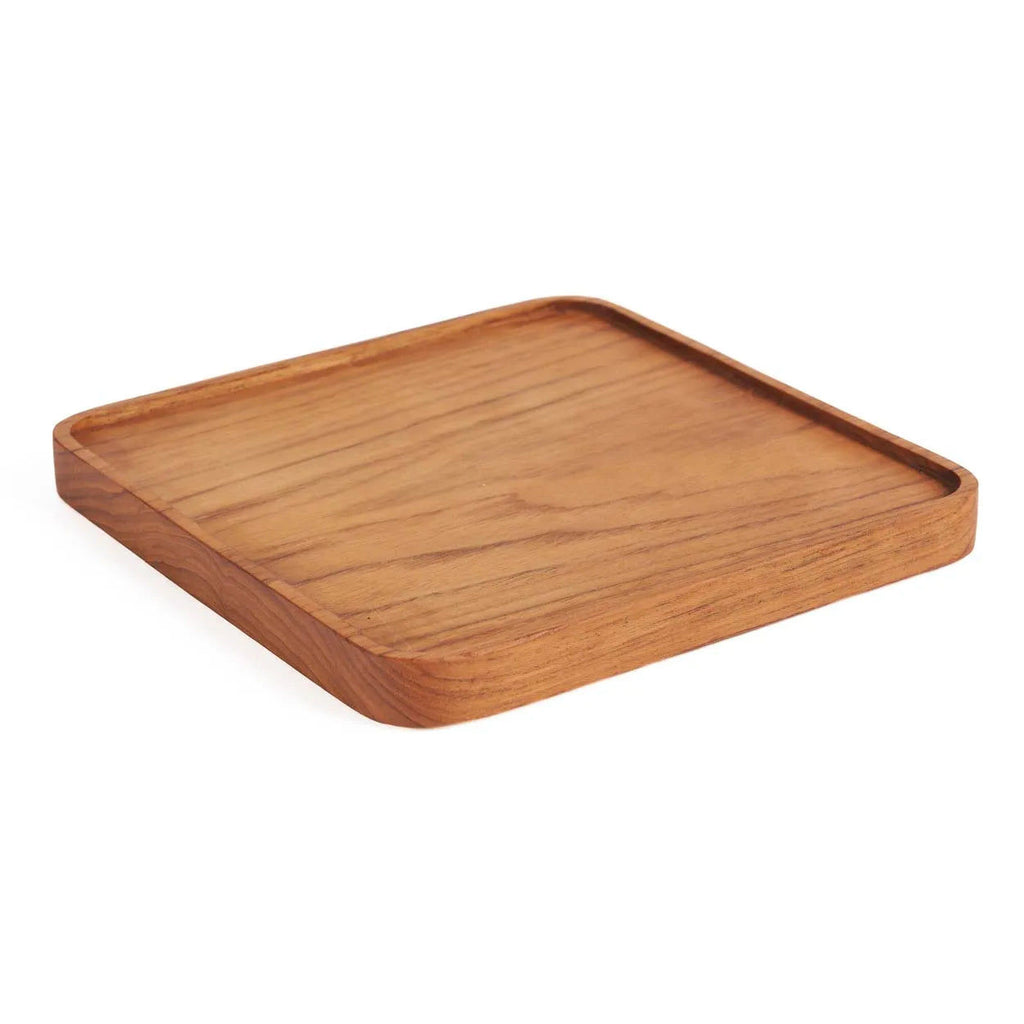 The Teak Square Plate - Natural - S, 15 x 15 cm