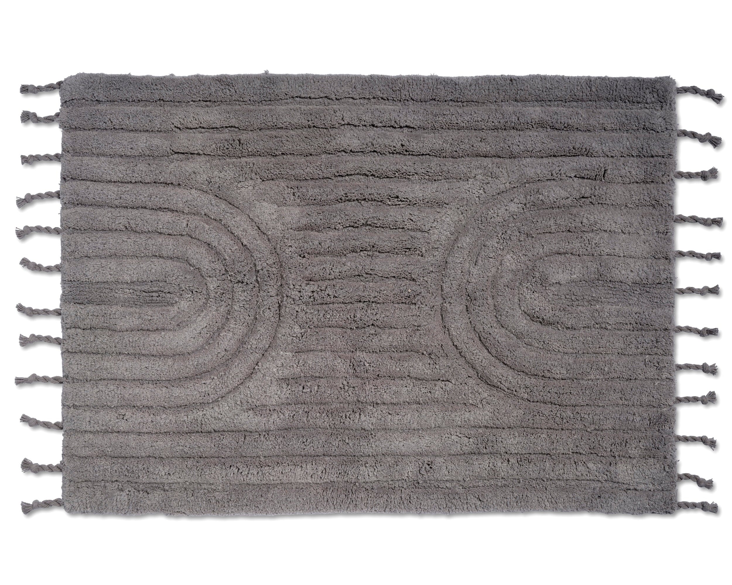 ARCH BATH MAT, COTTON, TITANIUM