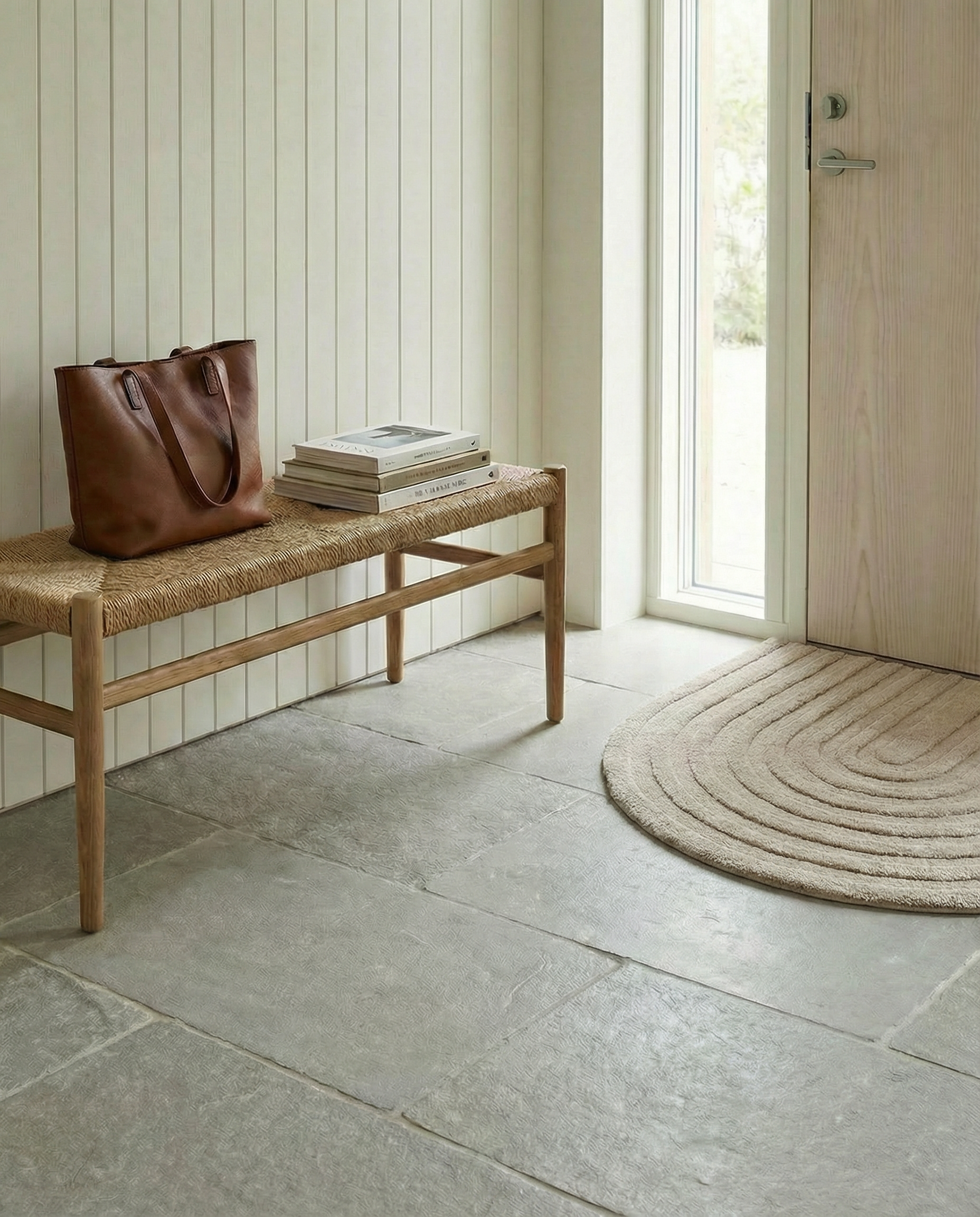 ARCH DOORMAT, WOOL, BEIGE