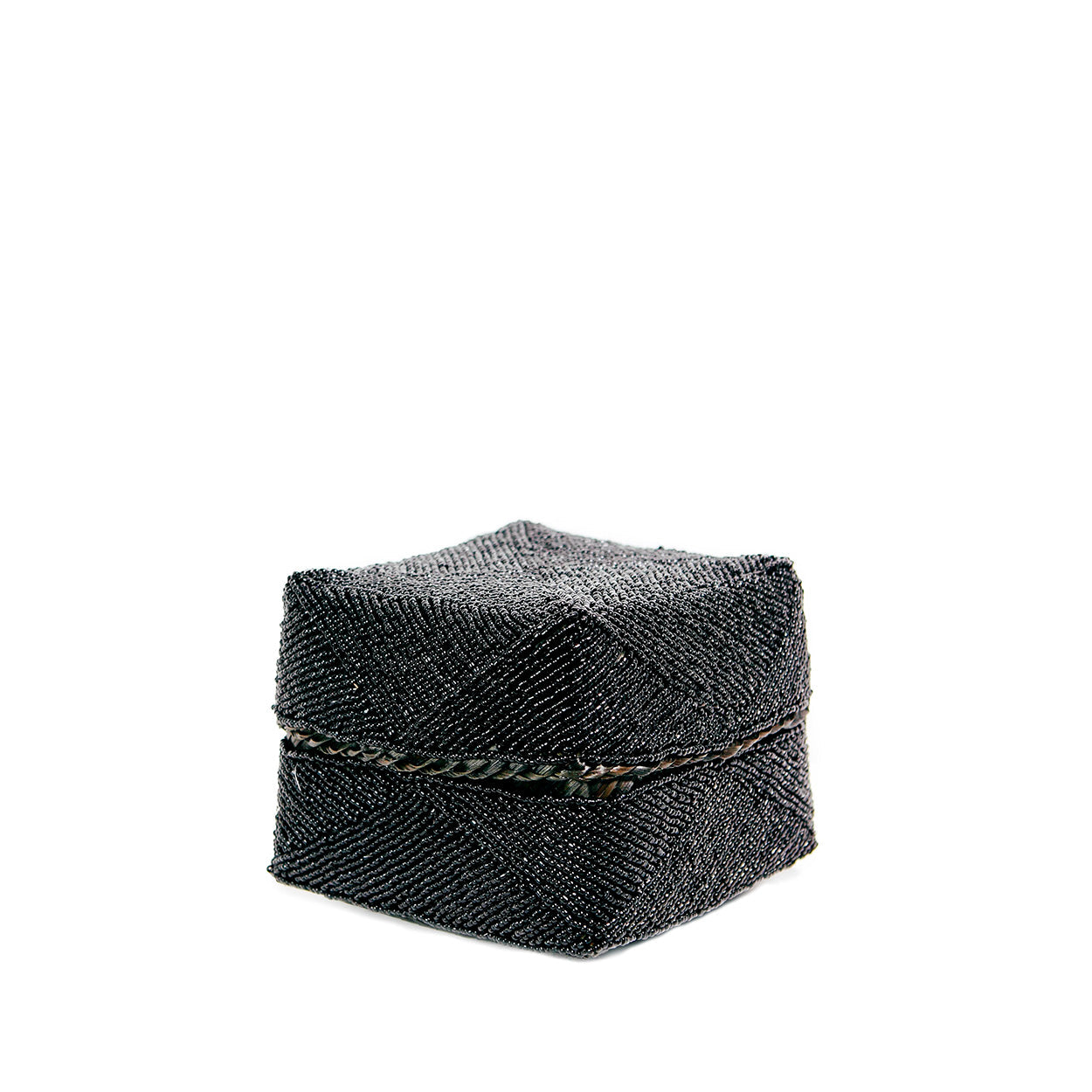 The Beaded Basket - Black - 10 x 10 CM