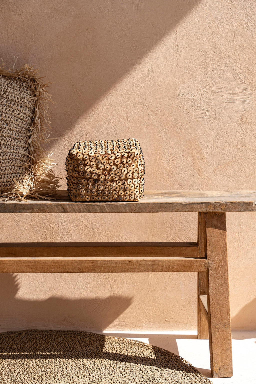 The Coconut Shell Basket - Natural - 28 x 28, H 14 CM