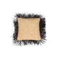 Raffia Cushion Cover Square - Natural Black - 40x40