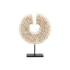 The Papua Shell Disc on Stand - White - S