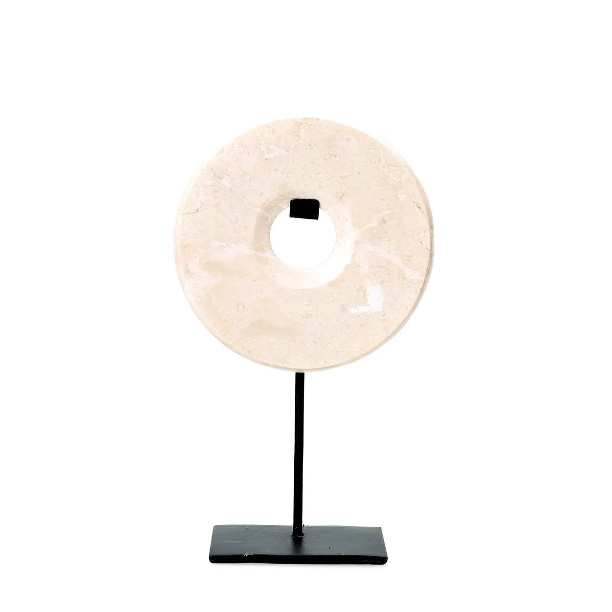THE MARBLE DISC ON STAND - WHITE - Ø 20 cm