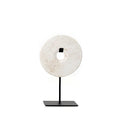 THE MARBLE DISC ON STAND - WHITE - Ø 15 cm