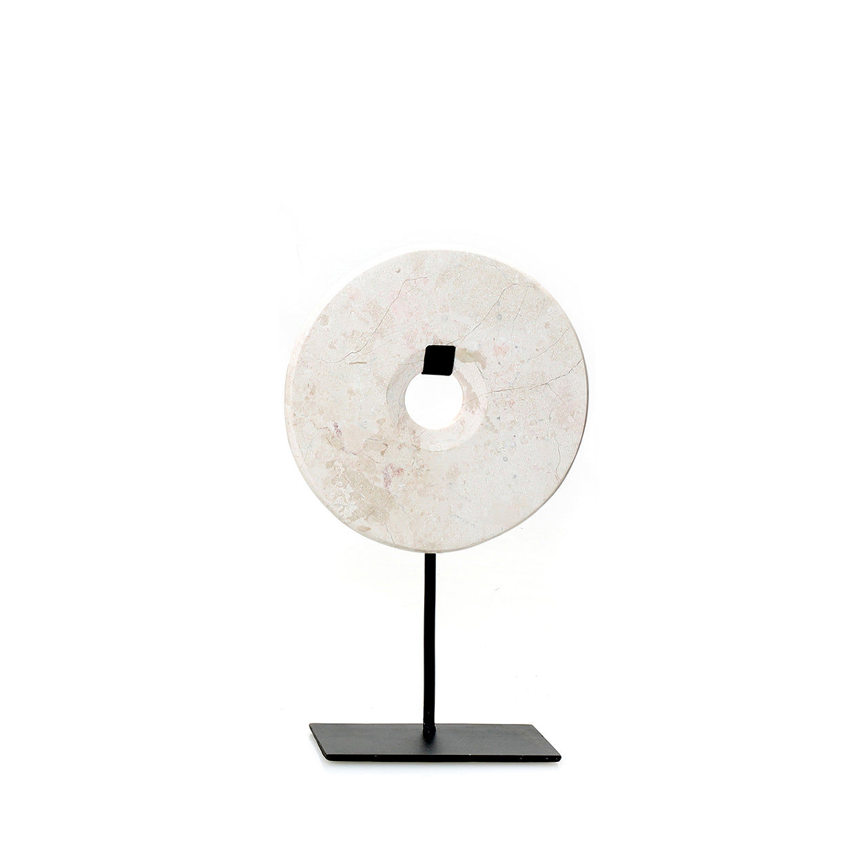 THE MARBLE DISC ON STAND - WHITE - Ø 15 cm