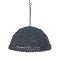 The Wooden Bead Dome Pendant - Black, 48 x 48, H 27 CM