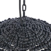 The Wooden Bead Dome Pendant - Black, 48 x 48, H 27 CM