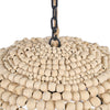The Wooden Bead Dome Pendant - Natural, 48 x 48 CM