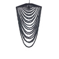 The Wooden Bead Chandelier - Black - 47 x 47, H 80 CM
