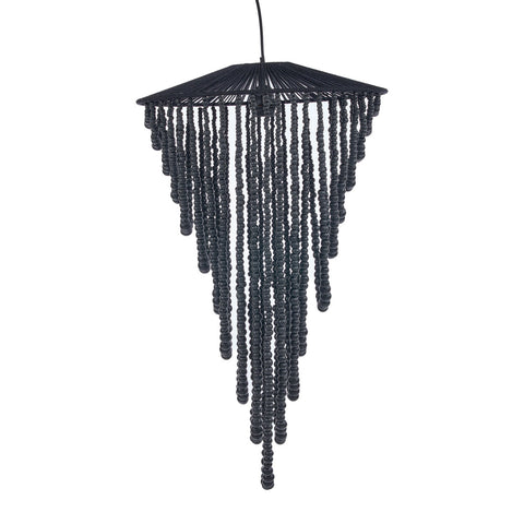 The Wooden Bead Chandelier - Black - 47 x 47, H 80 CM