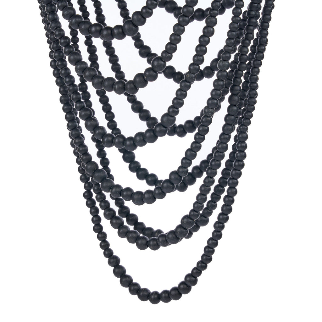 The Wooden Bead Chandelier - Black - 47 x 47, H 80 CM