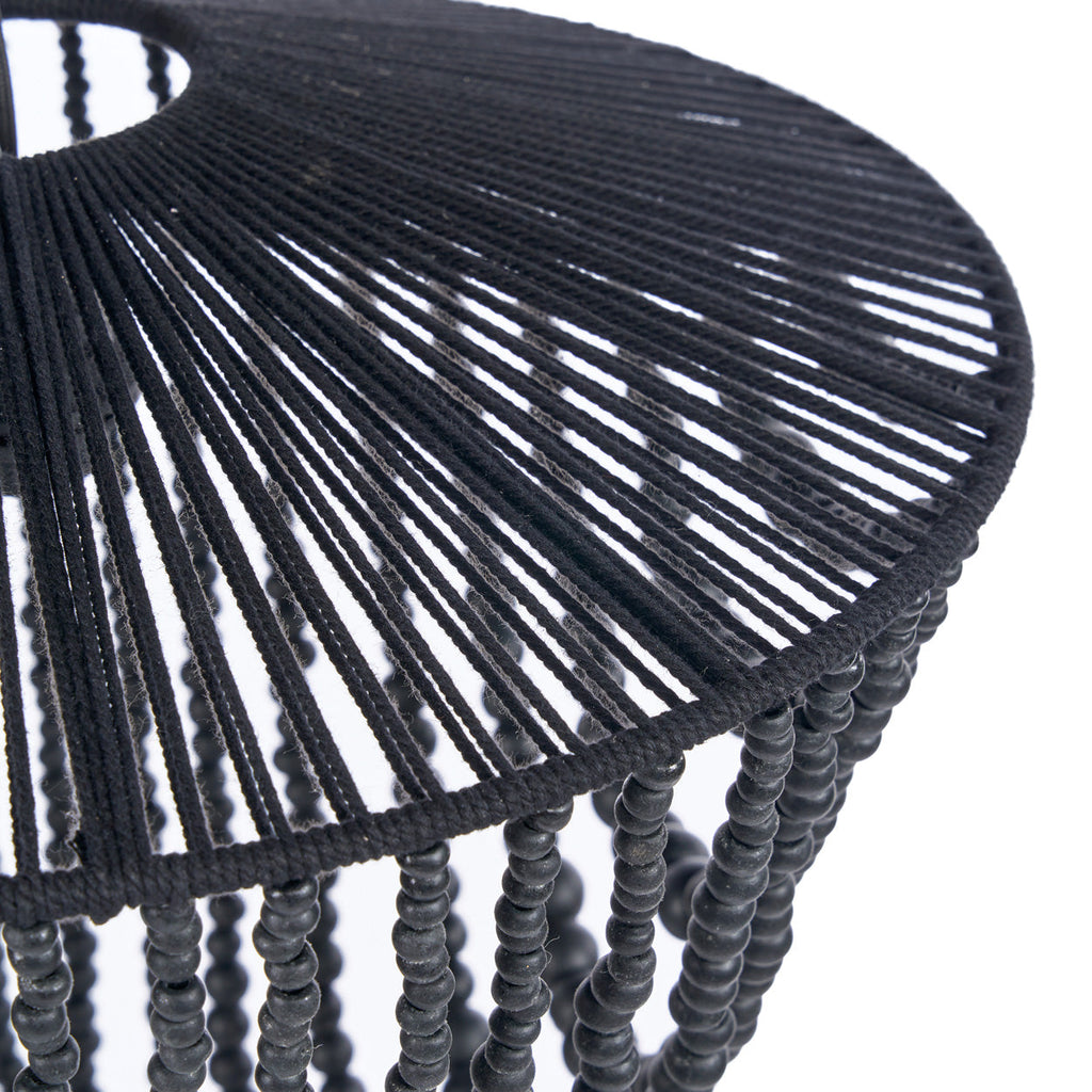 The Wooden Bead Chandelier - Black - 47 x 47, H 80 CM